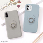 くすみパステル 背面型 スマホケース 全5色 花 スマホリング ほぼ全機種対応  iPhoneケース アンドロイド スマホカバー AQUOS arrows Gal #nn00000364