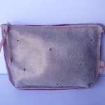 いいことあるかも？！7つ 星レザーポーチ(シルバー×赤)