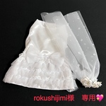【犬服】👗ウェディングワンピース　と　👰‍♀️ベール　のセット