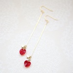 星に願いを☆～恋する♡スワロ☆華奢なロングチェーン♡ピアス・イヤリング♪～16色セレクト♪