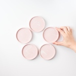桜色のキャンドルトレイ  ピンク 春色ホルダー φ100mm　アクセサリートレイ マーブルピンク