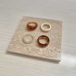 【import】marble acrylic ring set⌇アクリルリングセット