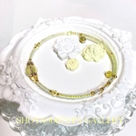 🍋［再販4］レモンクォーツ　シングル　ワイヤー　ブレスレッド　#minne_new  #レモンクォーツ　#Swarovski