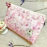 リバティ　ふわもこまっすぐポーチ 　ハムステッドサマー　ピンク