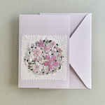 刺繍カード／さくら
