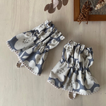 キッチンアームカバー　北欧ナチュラルフラワー　くすみグレー