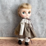 重ね着吊りスカートのお洋服　ミディブライス　モンストドールサイズ
