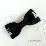 【新色！】キッズ蝶ネクタイ　ブラック＆鍵盤柄　クリップ式　発表会やフォーマルに　卒園卒業・入園入学