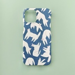 ゴロゴロ猫【iphone】ハードつや消し ブルー 