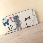 お洒落な猫🖤軽い長財布🖤ネコ♩通帳ケース♩お財布♬