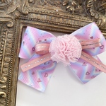 ゆめかわりぼん⭐️フォーマル♡入園入学♡レインボーポンポンキッズクリップ♡バッグに付けても♡プチギフト