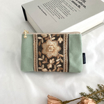 インド刺繍リボンのミニポーチ