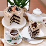 ミニチュア　フェイクスイーツ　オレオチョコレートケーキ