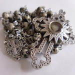 キリスト生誕地ベツレヘム十字架とダルメシアンジャスパーのロザリオ