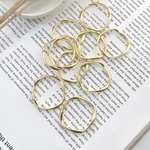  6pcs[31mm/gold] ねじれリングパーツ　ツイストフープ　m169
