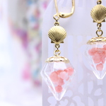 【特集掲載】シェル×ピンクコーラルダイヤピアス/イヤリング　#224