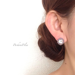 ＊ラベンダーの宝石＊swarovski  blue shayde lavender bijou earring