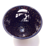 金箔入り　星の夜猫/クリスタル　ぐい呑み
