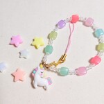 ユニコーンストラップ・キューブビーズver.1