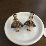 ビーズドール2人♡すごく小さいミニチュアドール♪綺麗めドレス2