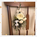 ✨ホワイトで彩る✨アーティシャルフラワースワッグ💐
