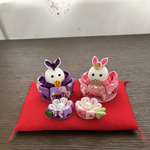 つまみ細工のお雛様とお内裏様