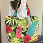 ｈ様専用　[巾着付き] 大きめお稽古トートバック （ ハワイアンファブリック使用）