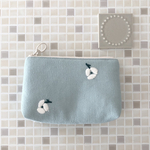 new! ミナペルホネン　ohayo  & tambourine ミニ コスメ ポーチ　14 ミナペルホネン の刺繍生地