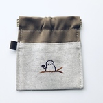 小さな刺繍の小さなポーチ