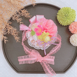 ひな祭り～水引とひな祭りブーケのチョーカー＆ヘッドドレス～ ペット用アクセサリー ペット用チョーカー ペット用ヘッドドレス 三色団子 兎 和風 撮影会 誕生日 記念日 インスタ映え 犬 猫 雛祭り