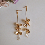 【花嫁様に人気】真鍮フラワーアクセサリー　ブライダルアクセサリー