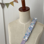 水筒ショルダー肩紐カバー 小花水色系/生成り　A