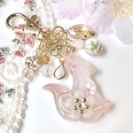 桜キーホルダー(狐・横向き)