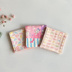 SALE価格6重ガーゼ♡ハーフサイズ♡ミニハンカチ3枚セット♡女の子柄　ゆめかわセット