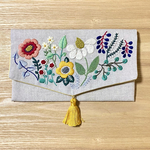手刺繍ブックカバー＊オーダーデザイン　文庫　ほぼ日手帳