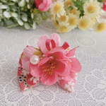 ワンコ用リボン♡桃の花🎎🍡🌸やっとこピンNO.1