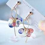 4月まで受注制作✿春色bubbleピアスorイヤリング- 夜桜 -