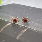 770.デグー（チョコ）ペチャの一粒ピアス