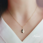 サージカル ステンレスネックレス　18kgp ドロップ ネックレス　ジルコニアネックレス　華奢　オフィス　可愛い　シンプルネックレス