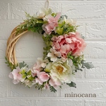 🌸優しい春リース🌸グリーンリース　玄関リース　ドアリース　インテリア　母の日　結婚式　お祝い　サイズ32×32