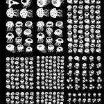 KU.001くらげnew蛍光白30〜5mm A4 レジン用