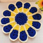【送料無料】【ハンドメイド】お花の座布団  円座☆0401