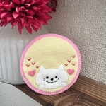 再販7★白ネコとハートの名札 