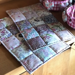 ママ様専用です。＊パッチワークミニマット　パープル2枚