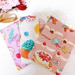 可愛いお菓子柄🍭🍬🍫🍿🍩のミニポケットティッシュケース3点セット