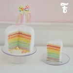 レインボークリームケーキFのセット