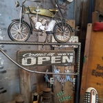 アメリカンバイク バイク屋 サインボード ペン立て 