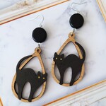 ウッドの黒猫さん🐈‍⬛ ピアス✳イヤリング