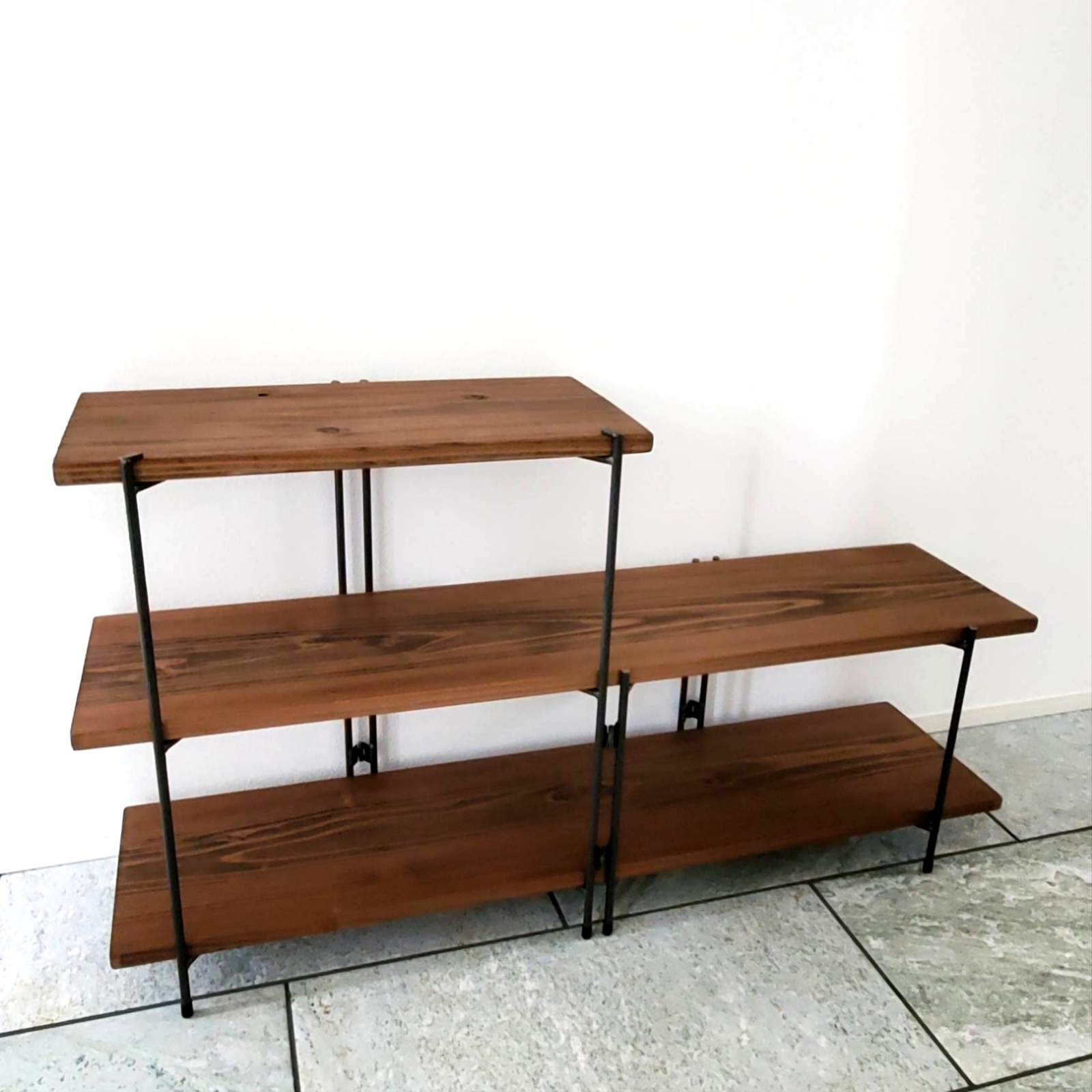 おしゃれ キャンプ 》折りたたみ 持ち運び アイアンラック / フェス