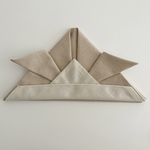 ベージュ 布兜  M